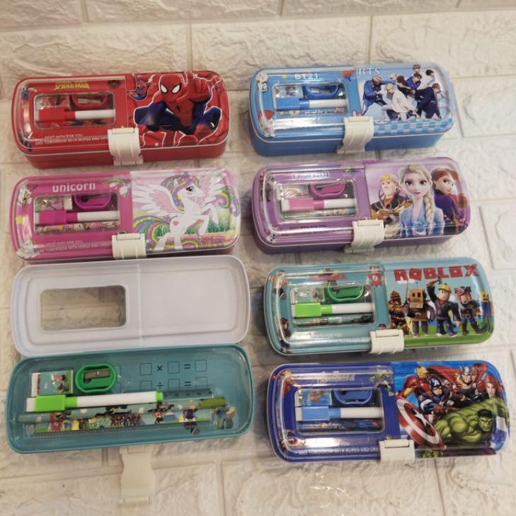 

Lebih Murah TEMPAT PINSIL KALENG SET FROZEN,UNICORN, SPIDERMAN,ROBLOX, AVENGER, BT21