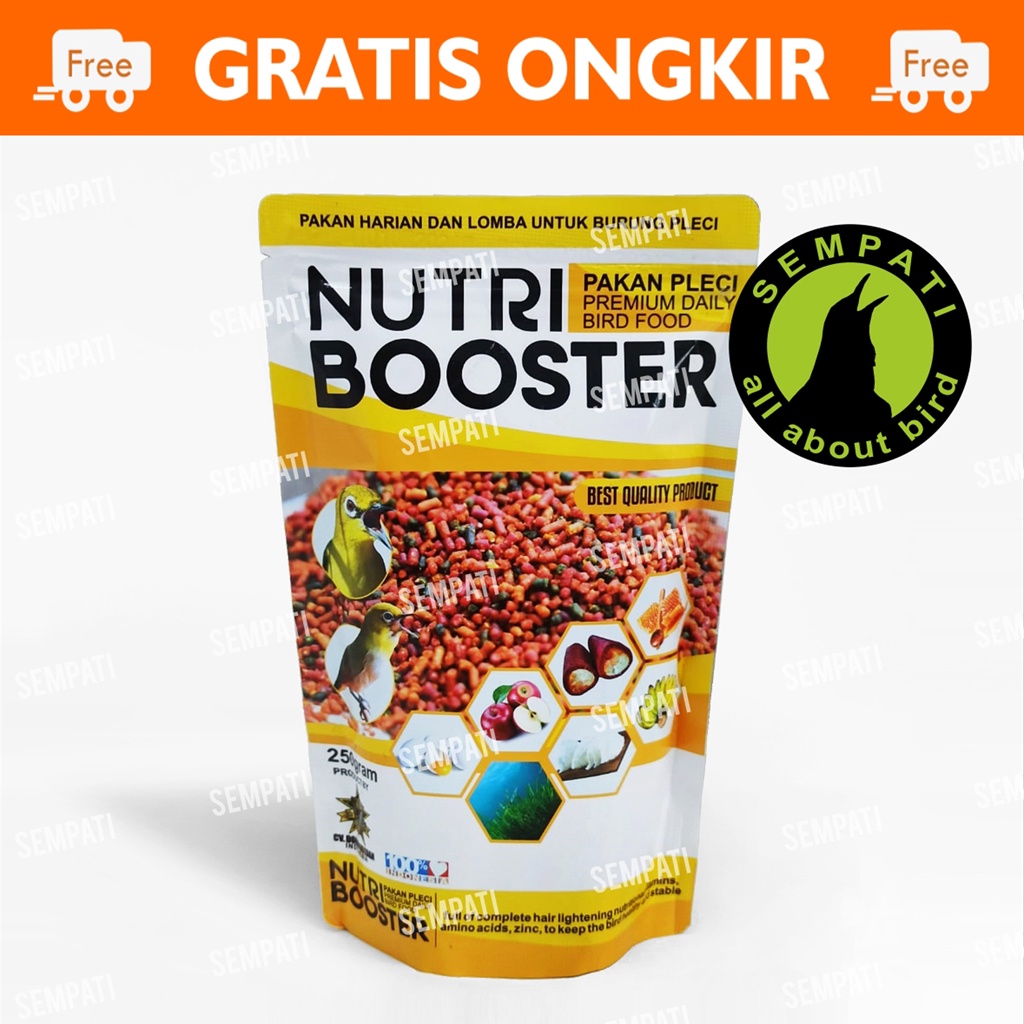 NUTRI BOOSTER NUTRIBOOSTER DORODOD EDAN VOER PLECI PAKAN BURUNG PLECI HARIAN PREMIUM PUR PLECI ZOSTEROP MAKANAN HARIAN BURUNG PLECI KACAMATA