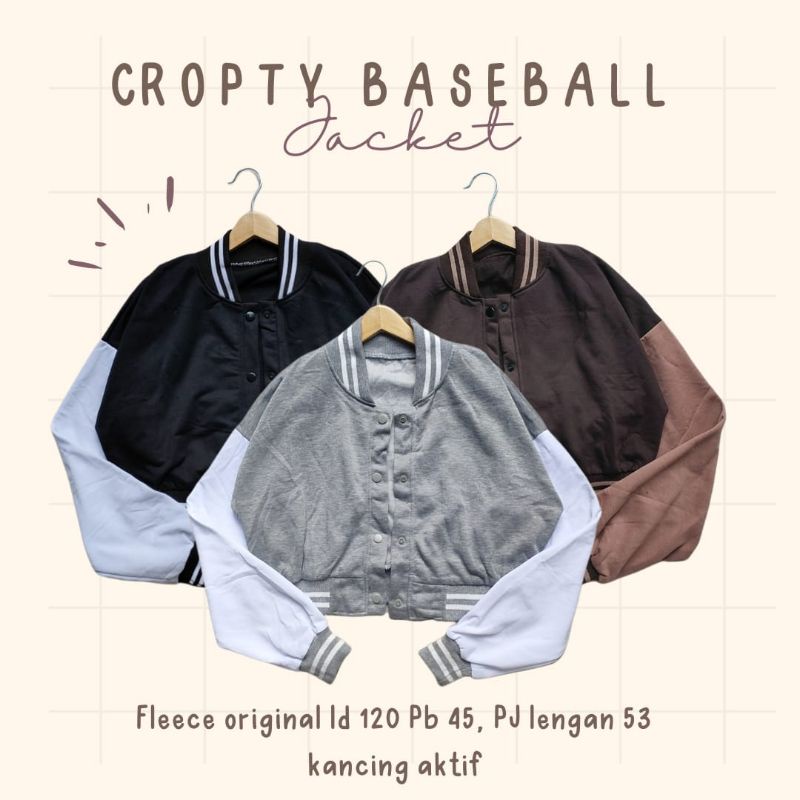 Nirina crop baseball jacket // jaket crop