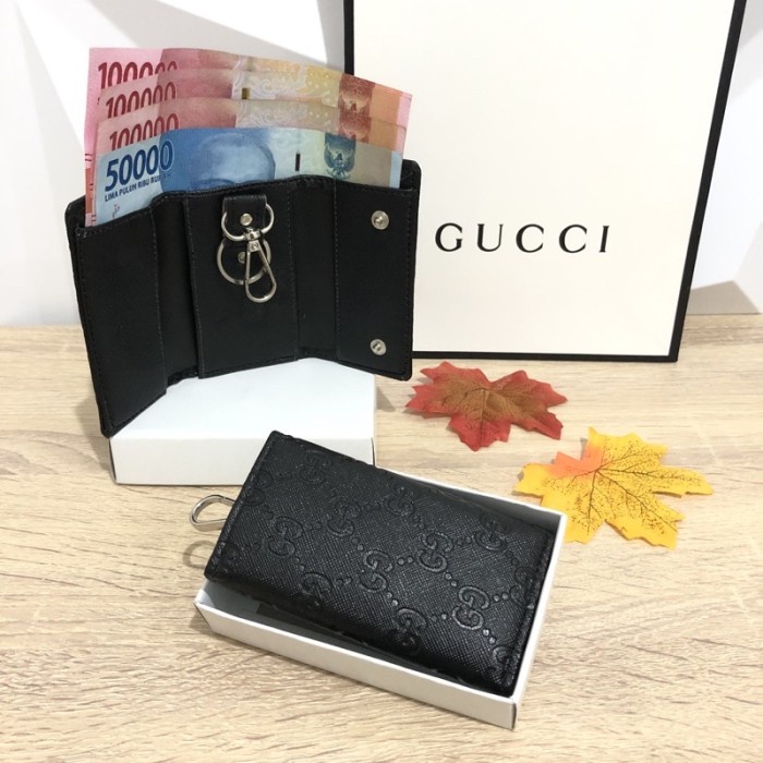 GANTUNGAN KUNCI GUCCI EMBOS DOMPET STNK MOBIL MOTOR FREE BOX