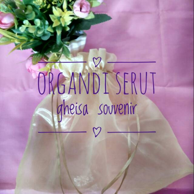 

Kantong serut organdi souvenir custom