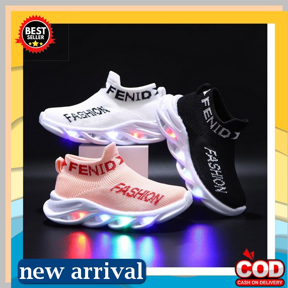 Sepatu Anak Laki Laki 1 Tahun 2 Tahun 3 Tahun 4 Tahun Import Led Sepatu Anak Laki2 Sekolah Hitam Tk 