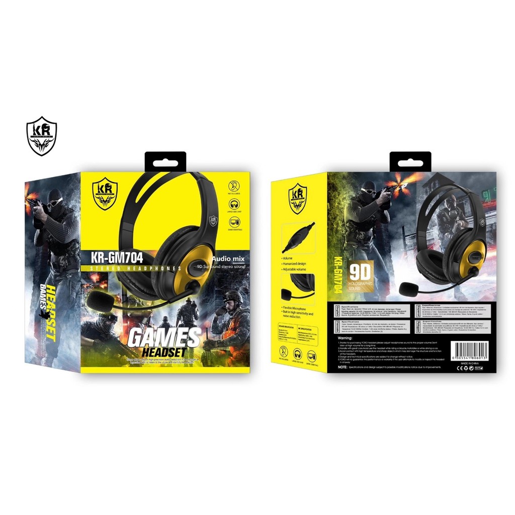 Paket Murah Headphone Games Gaming Komputer KR 701-706 KR-GM 801-804 Headset Gaming  Double Mic