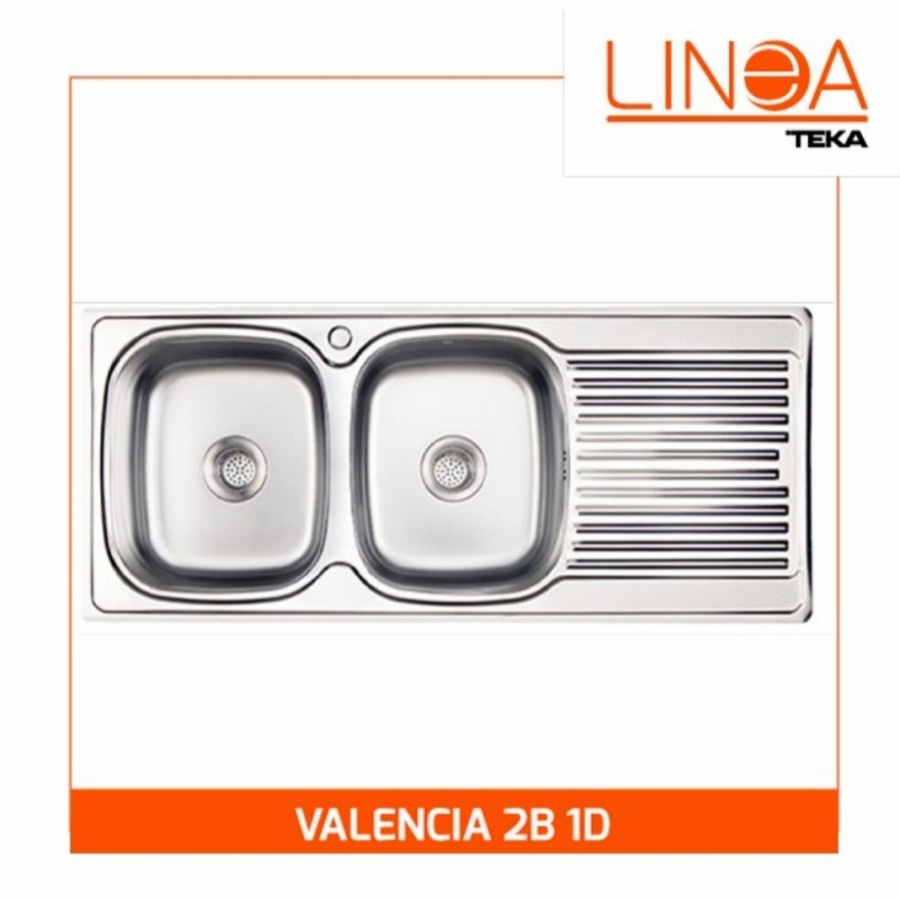 Kitchen Sink Top mount Linea By Teka Valencia 2B 1D Panjang 116cm