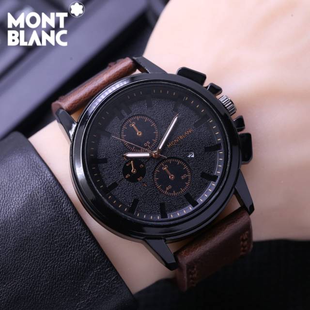 Jam tangan pria - jam tangan MONT BLANC MB strap tali kulit