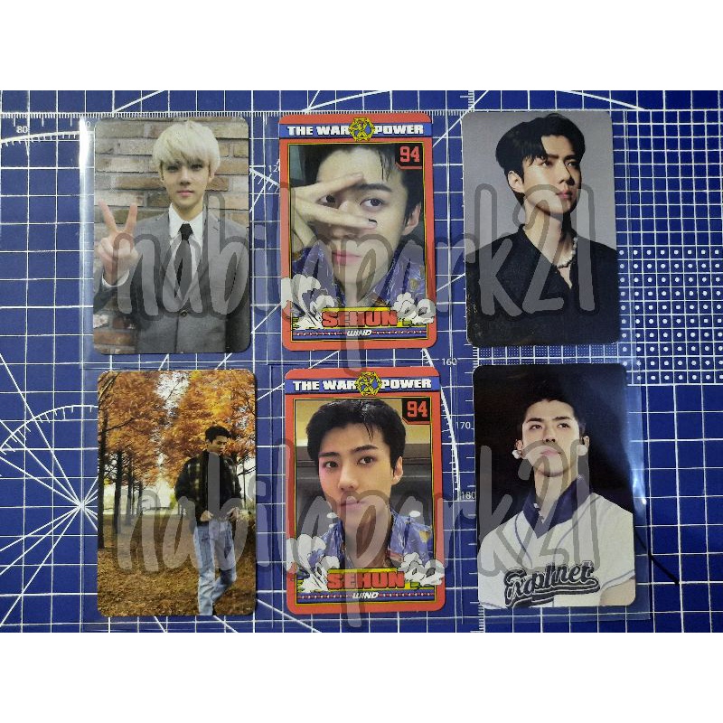 Photocard Official Sehun EXO (Growl/The War : Power/TMUMT/Obsession/Figure Miniso/Obsession/Welkit 2