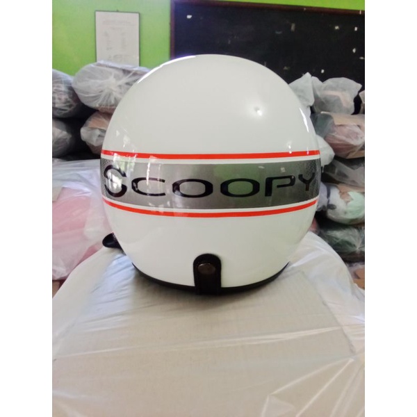 (Bisa Cod) HELM BOGO REPRO SCOOPY FUL LEHER SNI