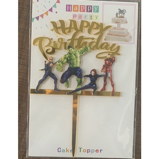 Cake Topper Penghias Kue Ulang Tahun Ultah Tart Happy Birthday 01
