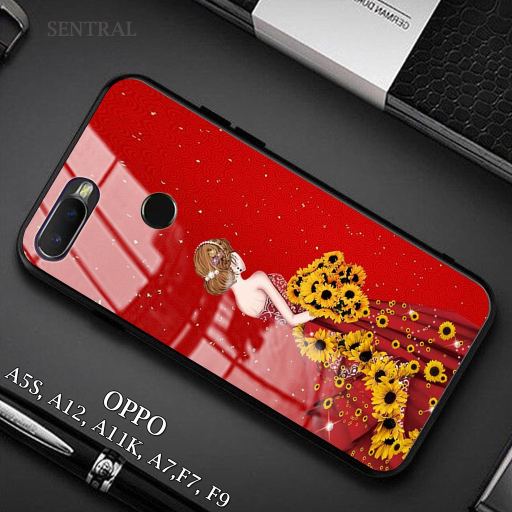 Softcase Glass Kaca OPPO A5s - Case Hp Pelindung Handphone OPPO A5s [ A63].
