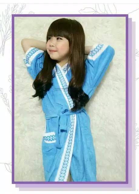 TOTOTAshop.Handuk kimono KIDS ANGEL.Bahan handuk tebal.ukuran 1thn-12thn .kiri kanan kantong