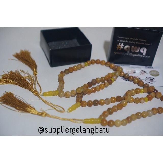 tasbih tangan batu manigajah 8mm 33 butir natural tasbeh akik sehat peralatan doa sholat dzikrullah