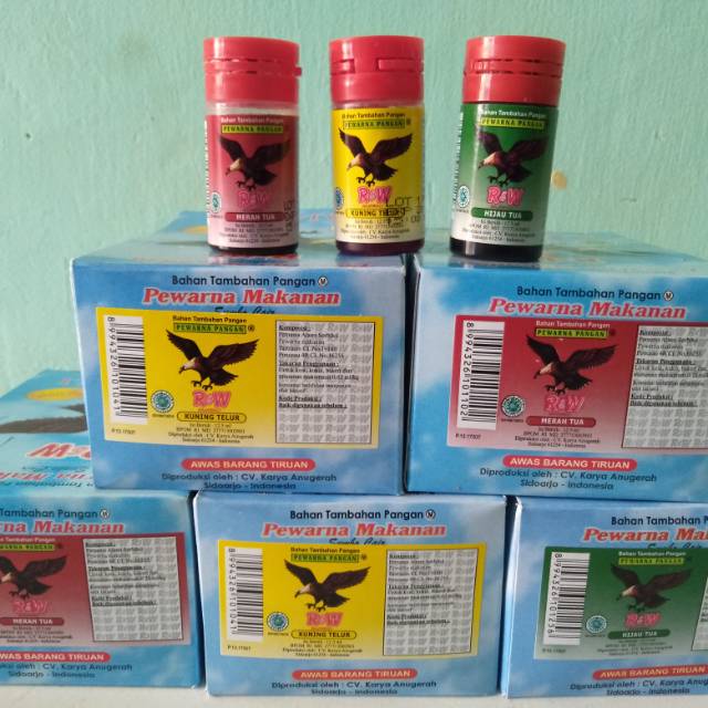 

PEWARNA MAKANAN / SUMBO MERK RAJAWALI 12.5 ML