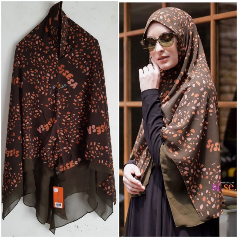 Sisesa khimar abstrack dark olive green