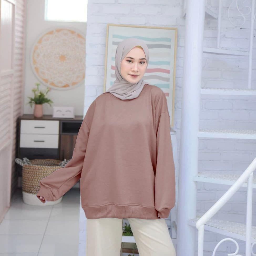 XXL Basic Sweater Oversize | sweater wanita big size xxl | sweater polos