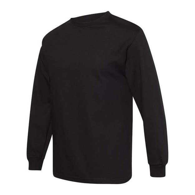 Kaos Polos Tangan Panjang Rip Hitam katun combed