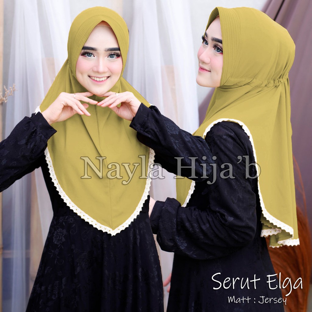 JILBAB INSTAN JERSEY TERBARU HIJAB BERGO SERUT ELGA KERUDUNG INSTAN BERGO TERMURAH NAYLA HIJAB