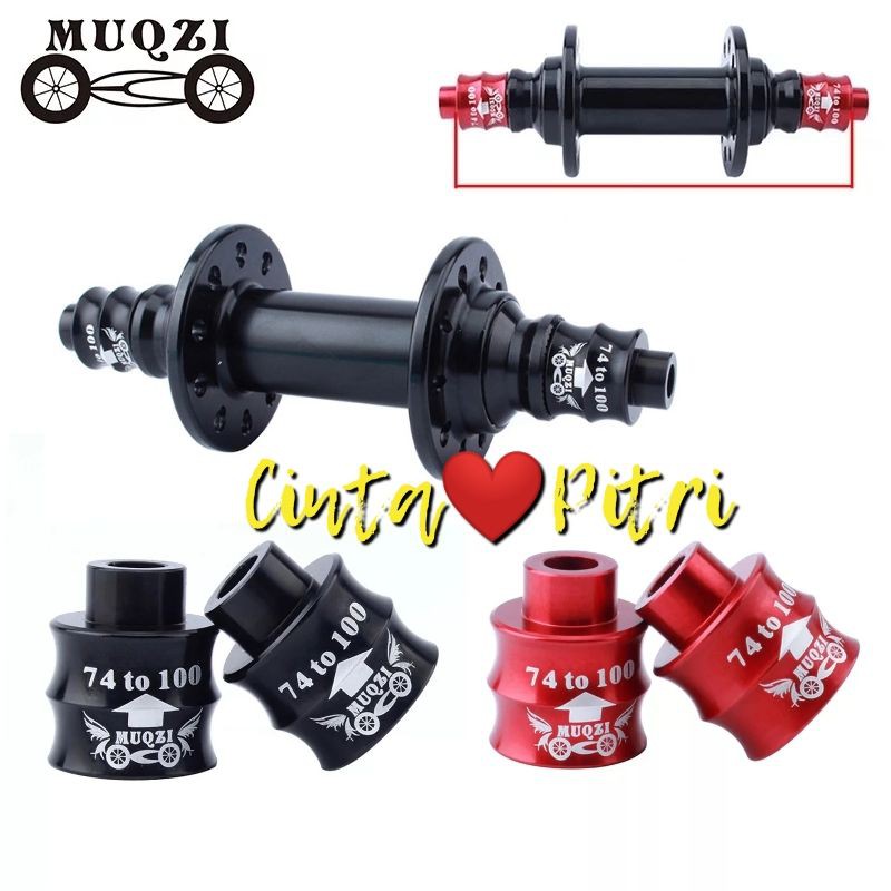 ADAPTOR HUB DEPAN MUQZI ORIGINAL 74MM TO 100MM CONVERTER PEMANJANG FRONT HUB FREEHUB SEPEDA
