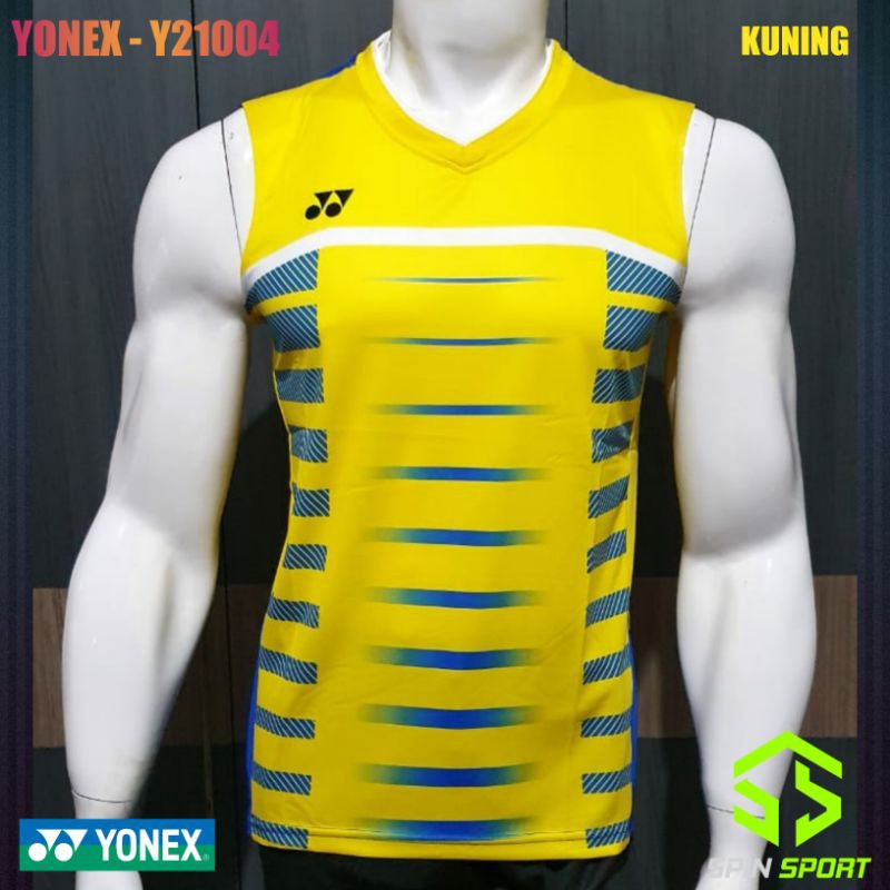 [Y21004 Kuning] Baju Singlet badminton Yonex Import Premium Kaos Bulutangkis Jersey Olahraga Sport