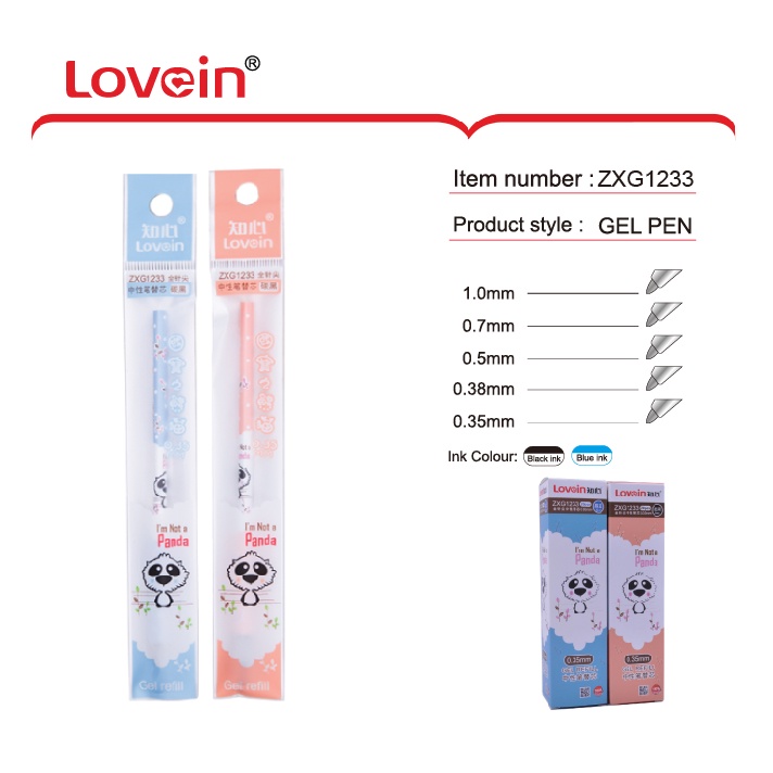 

ISI BOLPEN / REFILL PULPEN GEL LOVE IN / ZHI XIN / karakter
