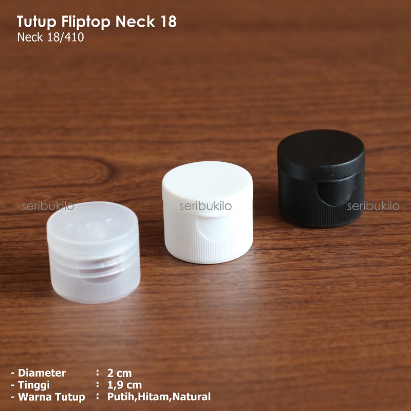 TUTUP BOTOL FLIPTOP - NECK 18 / FLIPTOP NATURAL DAN PUTIH