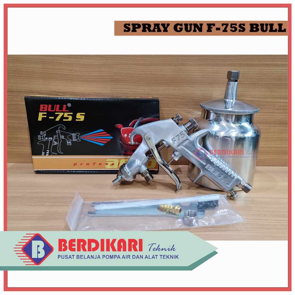 Alat spet cat Spray Gun Spraygun BULL F75S F75 F 75s Tabung Bawah