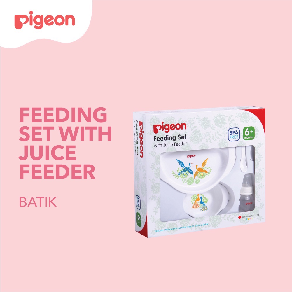 Pigeon Feeding Set With Juice Feeder [Batik]