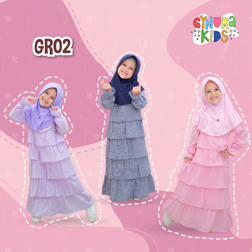 GAMIS ANAK PEREMPUAN REMAJA TANGGUNG TERBARU 2022 BAHAN KATUN NYAMAN DRESS GYNURA KIDS GR 02