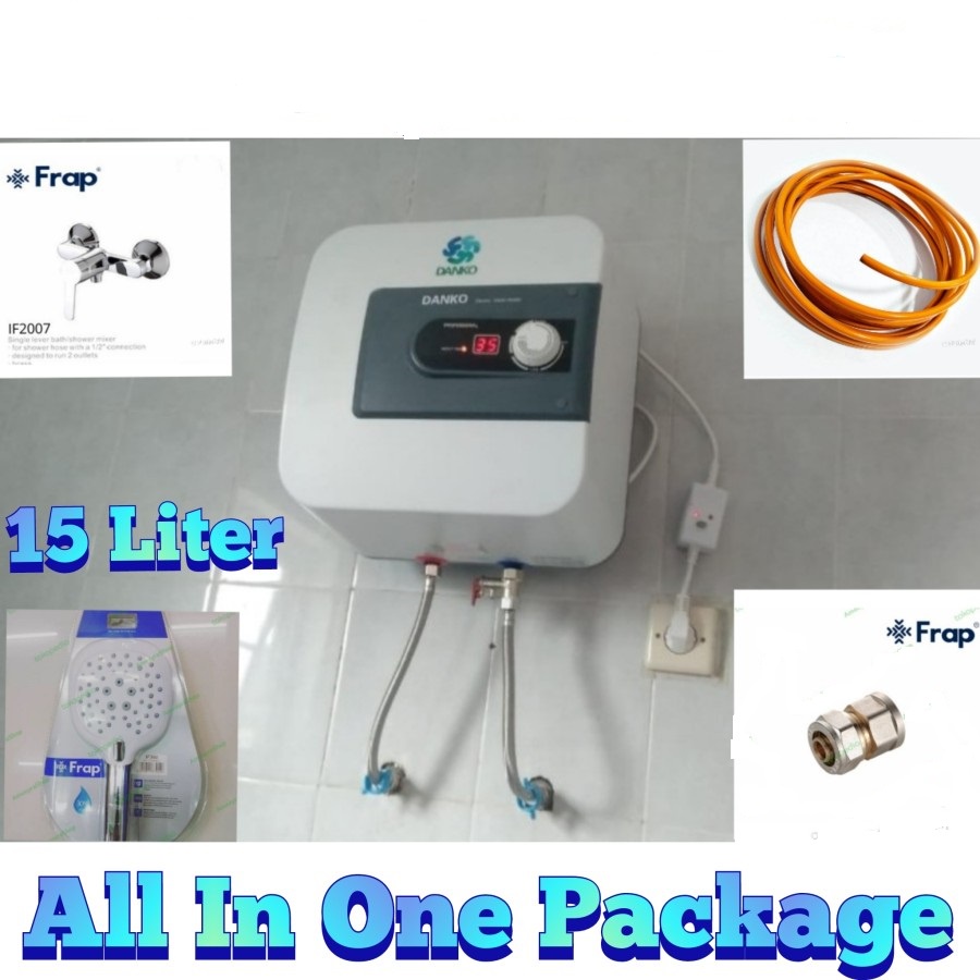 Danko Water Heater Kapasitas 15L Paket Lengkap/All In One Package