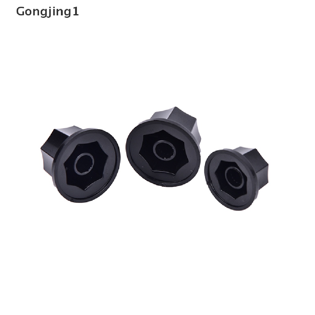 Gongjing1 3Pcs Knob Kontrol volume Nada Bahan Plastik Warna Hitam Gaya vintage Untuk Gitar bass jazz