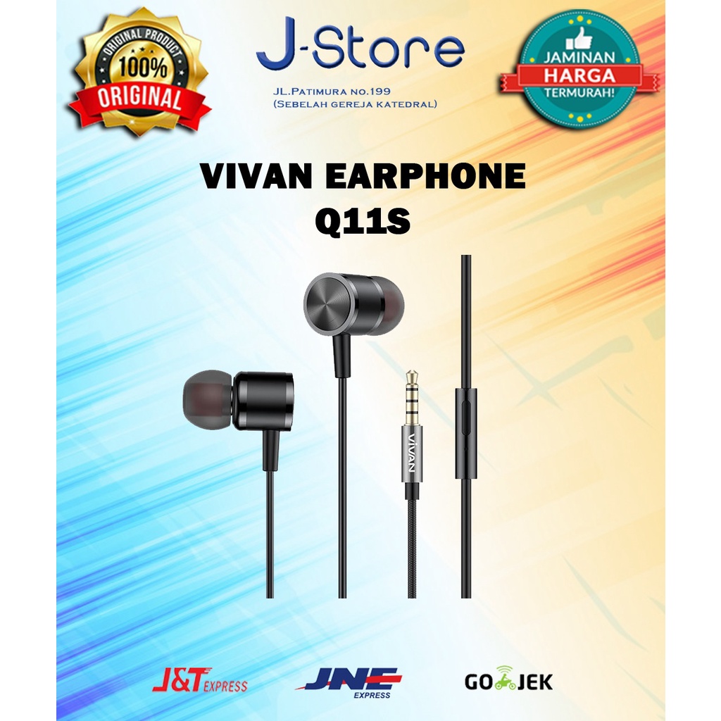 Vivan Q11S Earphone / Headset Bass Original Garansi Resmi