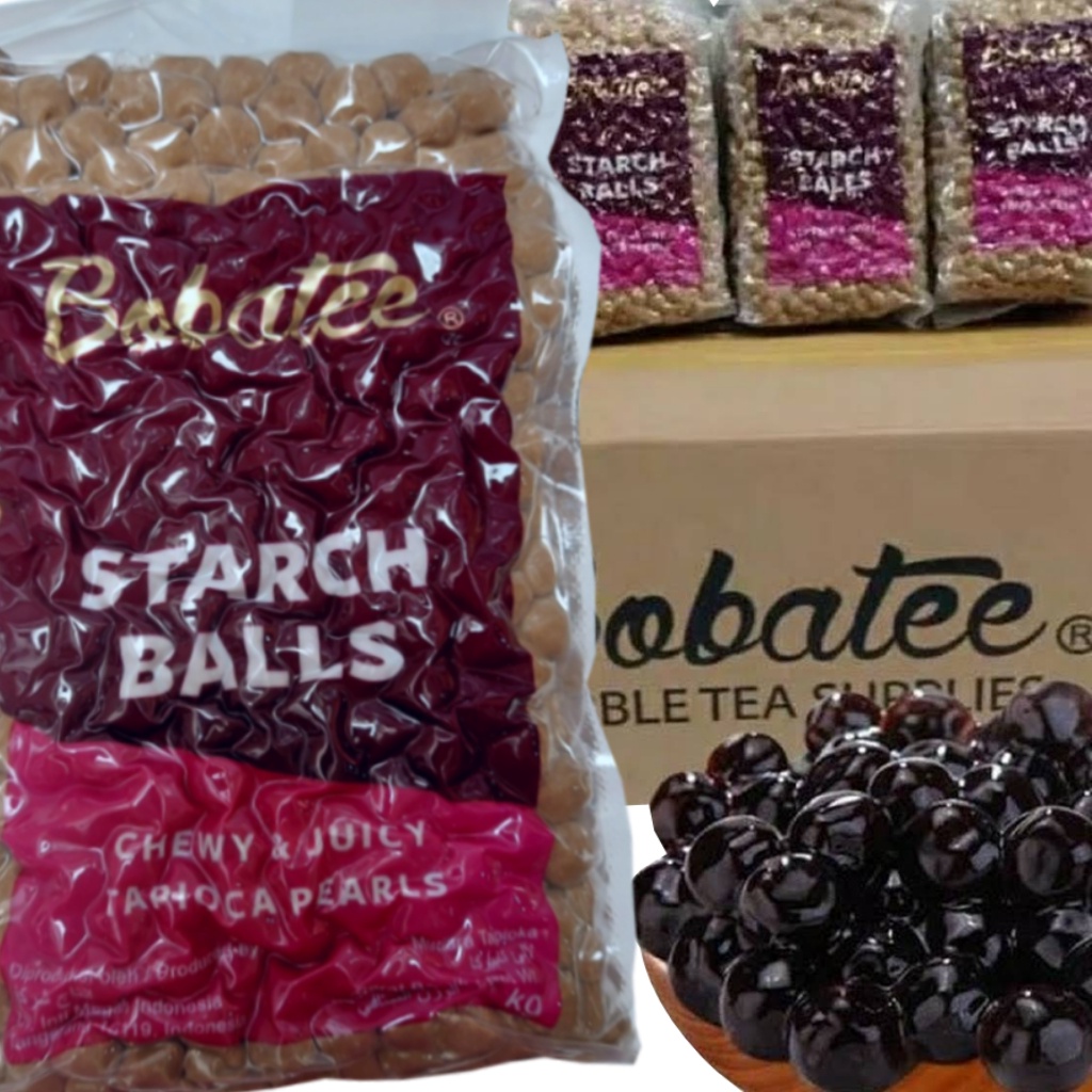 

Bobatee Starch Balls Tapioca Pearl 1kg – Topping Mutiara Bubble Drink – Black Pearl 1 kg