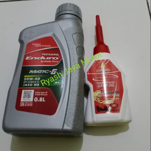 Paket oli Enduro matic-G 20-40W 800ml + gardan for Mio/ Fino/soul GT/X-Ride/Mio J/Beat/vario/Scoopy