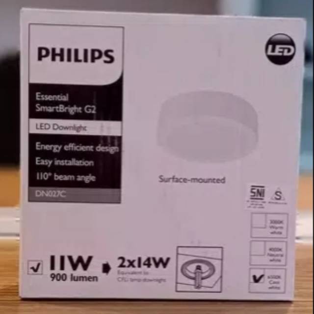 Downlight led outbow philips 11watt DN027C