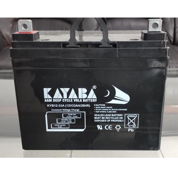 BATERAI VRLA KAYABA aki Ups Aki Kering 12V 33AH KAYABA aki panel surya AKI KAYABA 12V 33AH