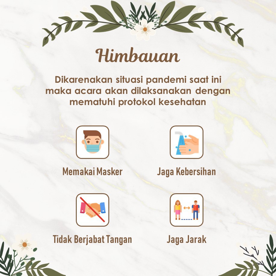 Tambahan Protokol Covid 19 Kesehatan Himbauan Undangan Digital Pernikahan Shopee Indonesia