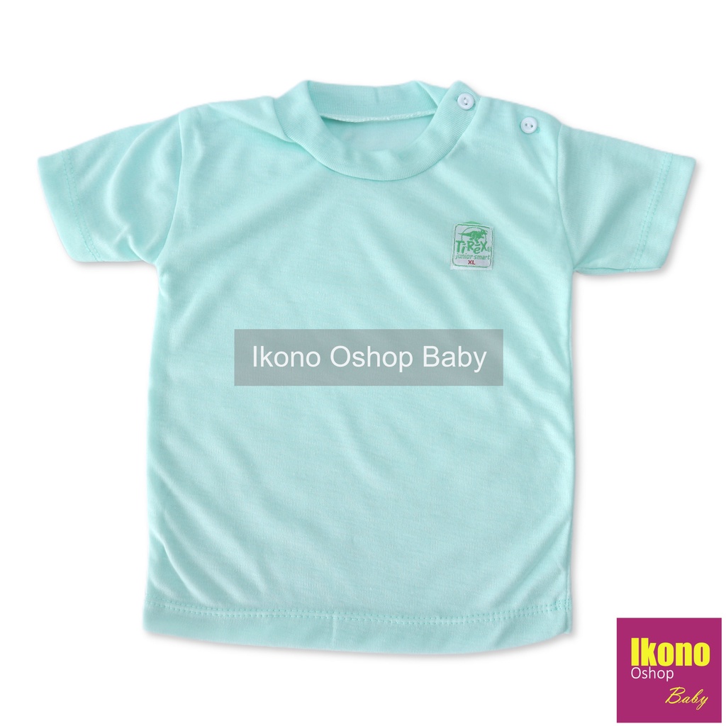 Ikono 3 Pcs Baju Kaos Oblong Anak Bayi Tirex Polos-3
