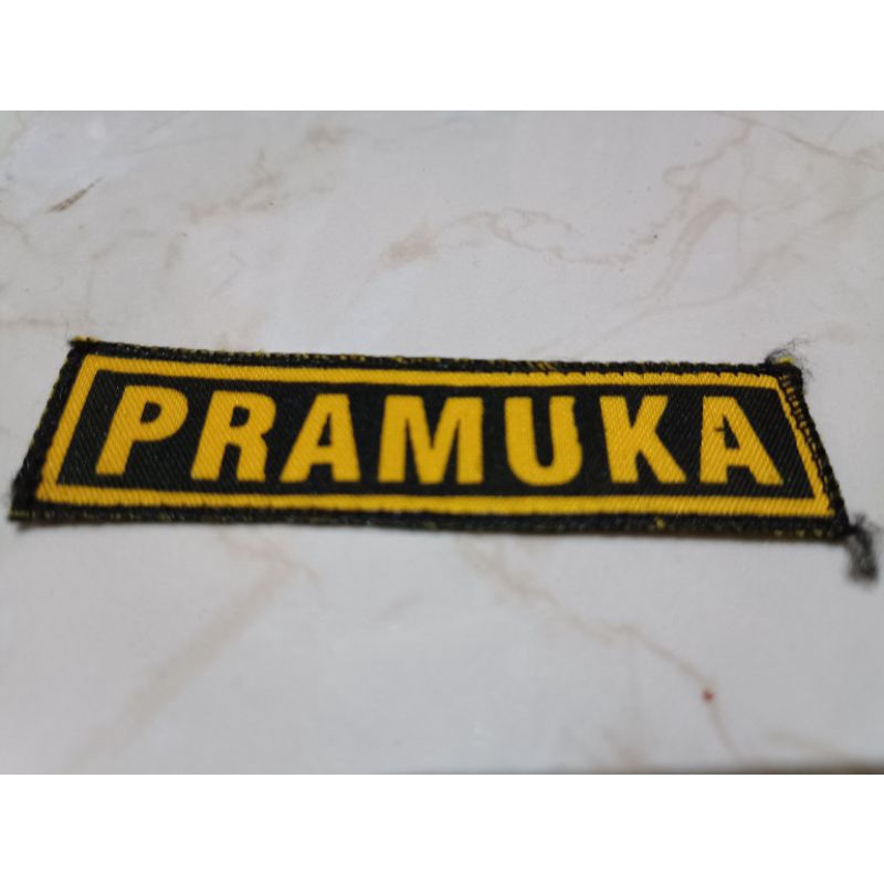 PRIN/BORDIR/PRAMUKA/TULISAN PRAMUKA PRIN/SABLON/ATRIBUT PRAMUKA/LAMBANG PRAMUKA/BED PRAMUKA