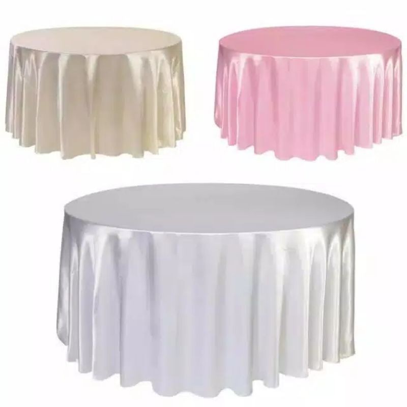 Taplak meja bulat kain filamin Diameter 220 dan 210 / taplak bulat / taplak meja /