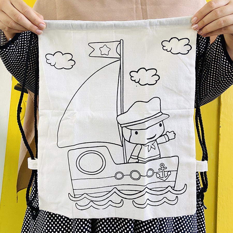 

Painting Kit String Bag Sailor - Paket Lengkap Melukis (Cat Kuas Pallet Tas Pouch)