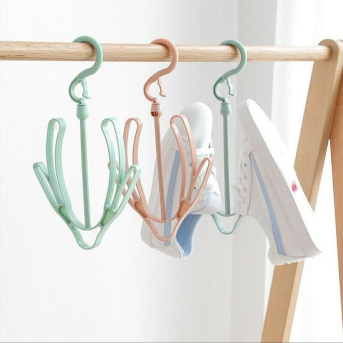 [IMPORT] - Jemuran Sepatu Shoes Hanger Plastik 360 Derajat