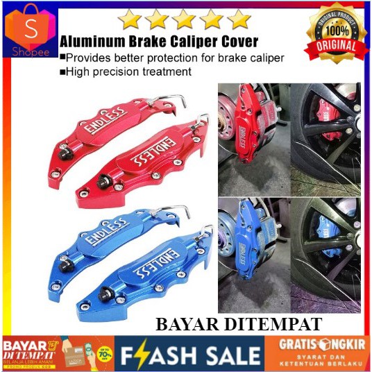 Disbrake Caliper Endless atau Cover Endless ADA JUGA Cover Brake Kaliper Rem Mobil BREMBO MERAH