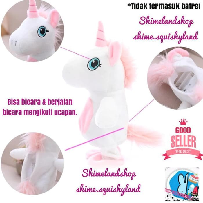 [TERMURAH] BONEKA BISA BICARA / TALKING UNICORN / BONEKA TALKING HAMSTER