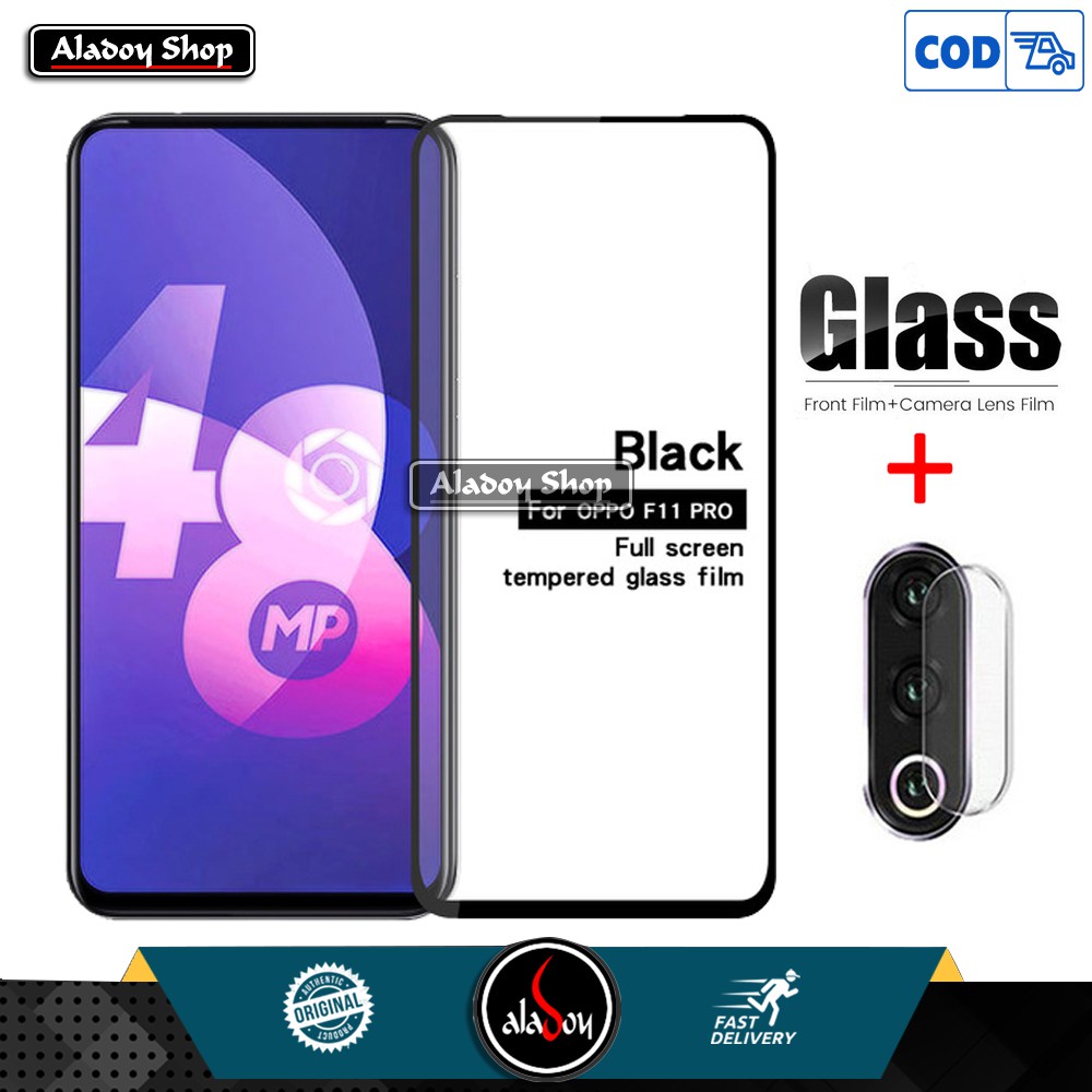 Paket Tempered Glass Layar Dan Tempered Glass Camera Lens Oppo F11 Pro