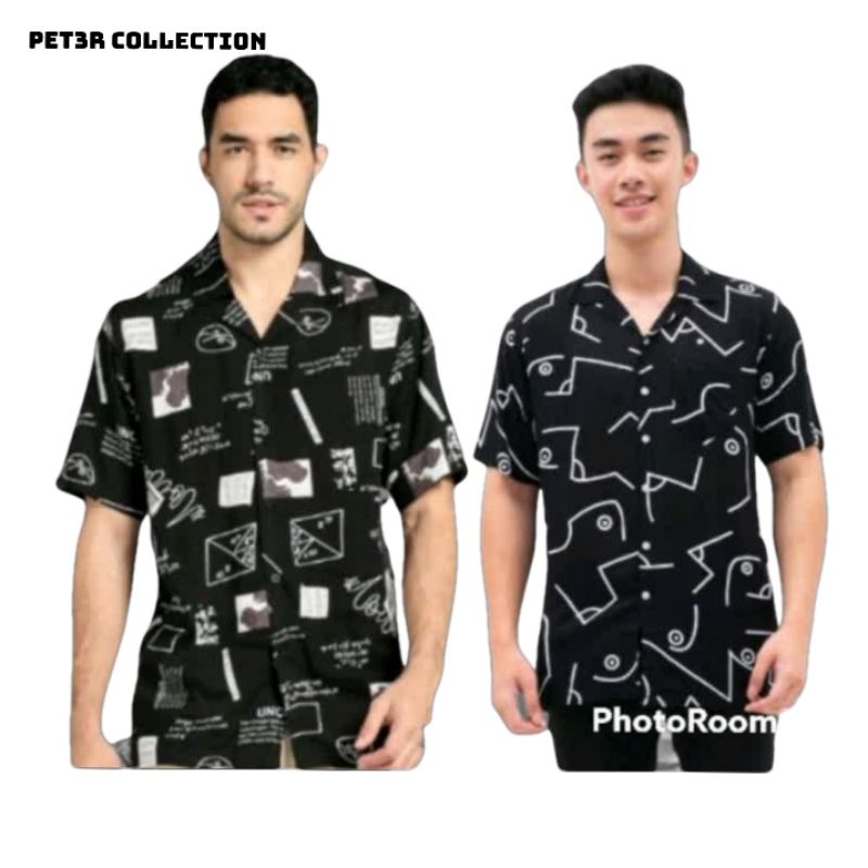 Kemeja Pria Terlaris Terbaru Vintage Retro Surfing Hawai Lengan Pendek Baju Bali Pria Wanita