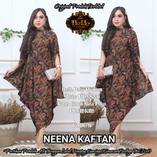 Kaftan Asimetris Batik Paris Premium Dress Batik Kondangan ...