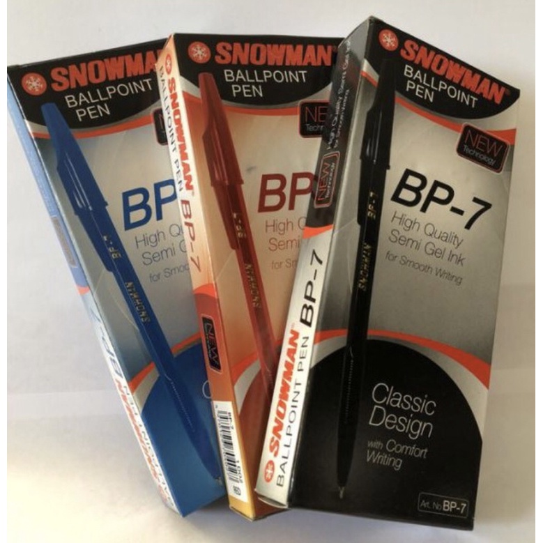 

BULPOINT SNOWMAN BP-7 HITAM / BP-7 BIRU / BP-7 MERAH ( Isi 12 biji )