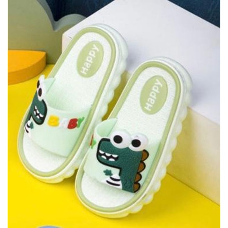 Sandal anak PVC kartun motif Dino/Sandal anak import S2