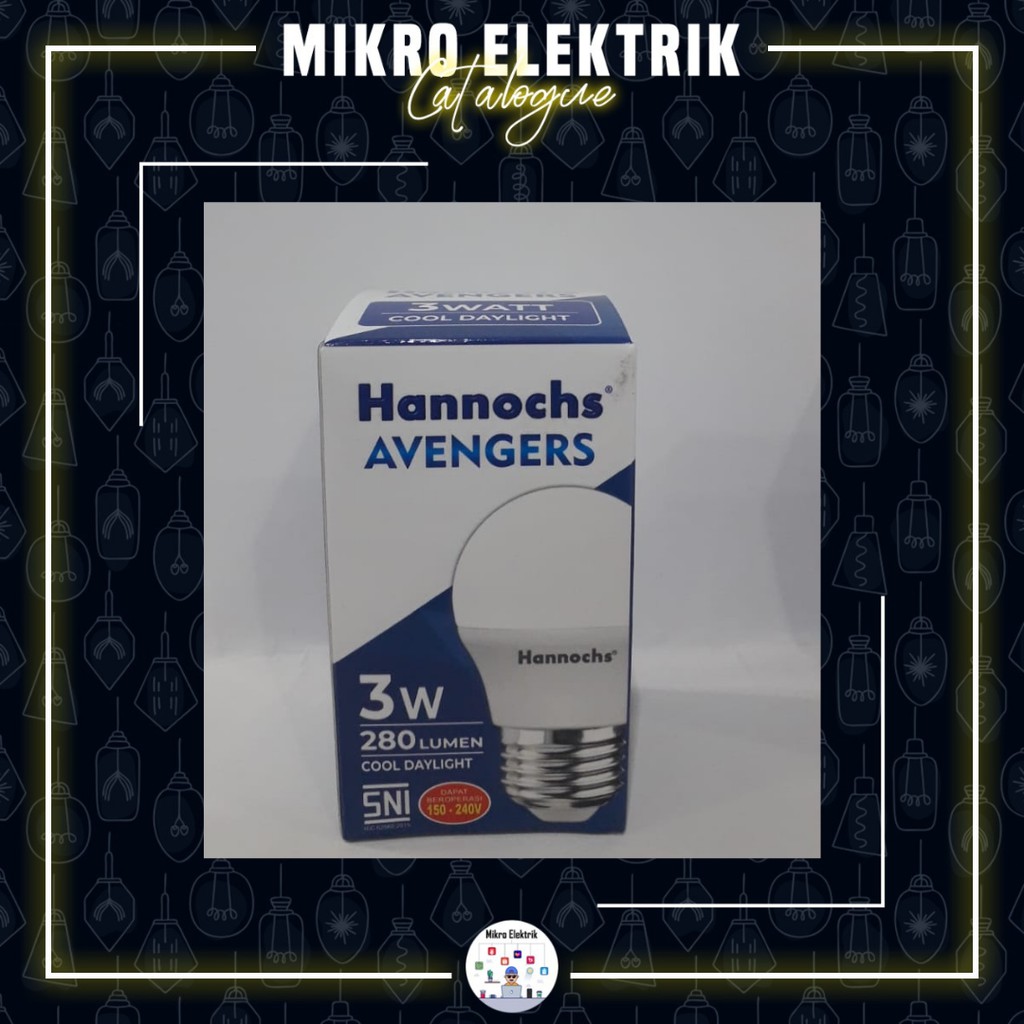 New Lampu Led Hannochs Avengers 3 Watt / 3W Cool Daylight