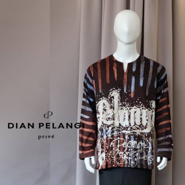 DASHIKI KOKO SHIRT KATUN ABSTRAK SLEVEE by Dian Pelangi