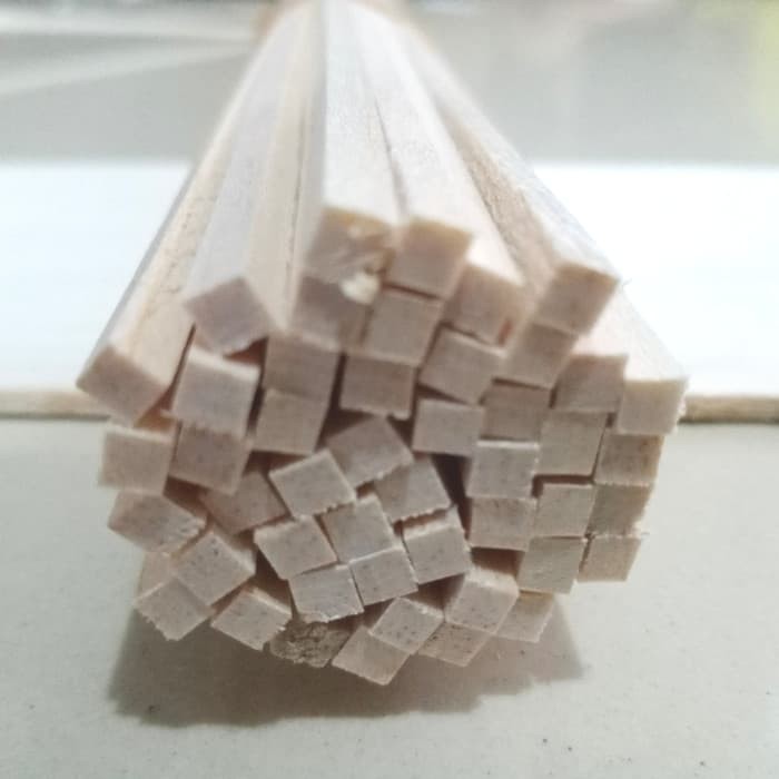 5PCS TERMURAH Kayu Balsa stik 4x5 4mm x 5mm kayu maket kayu list Stick
